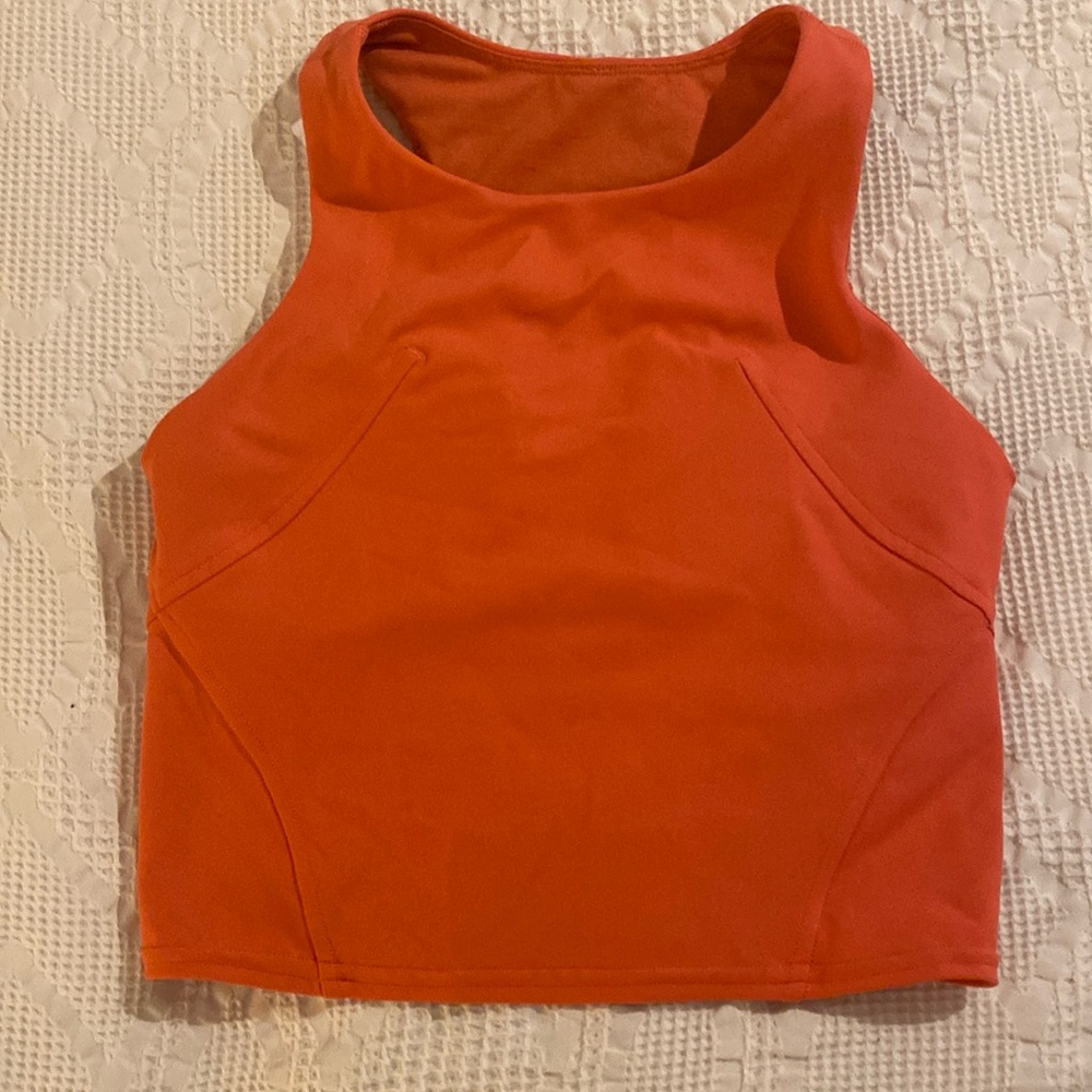 Lululemon Top. Size 2. Coral Color - image 1